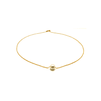 Women's Minimalist Imitation Pearl Pendent on Gold Plated Chain Necklace