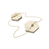 Women's Minimalist Imitation Pearl Pendent on Gold Plated Chain Necklace